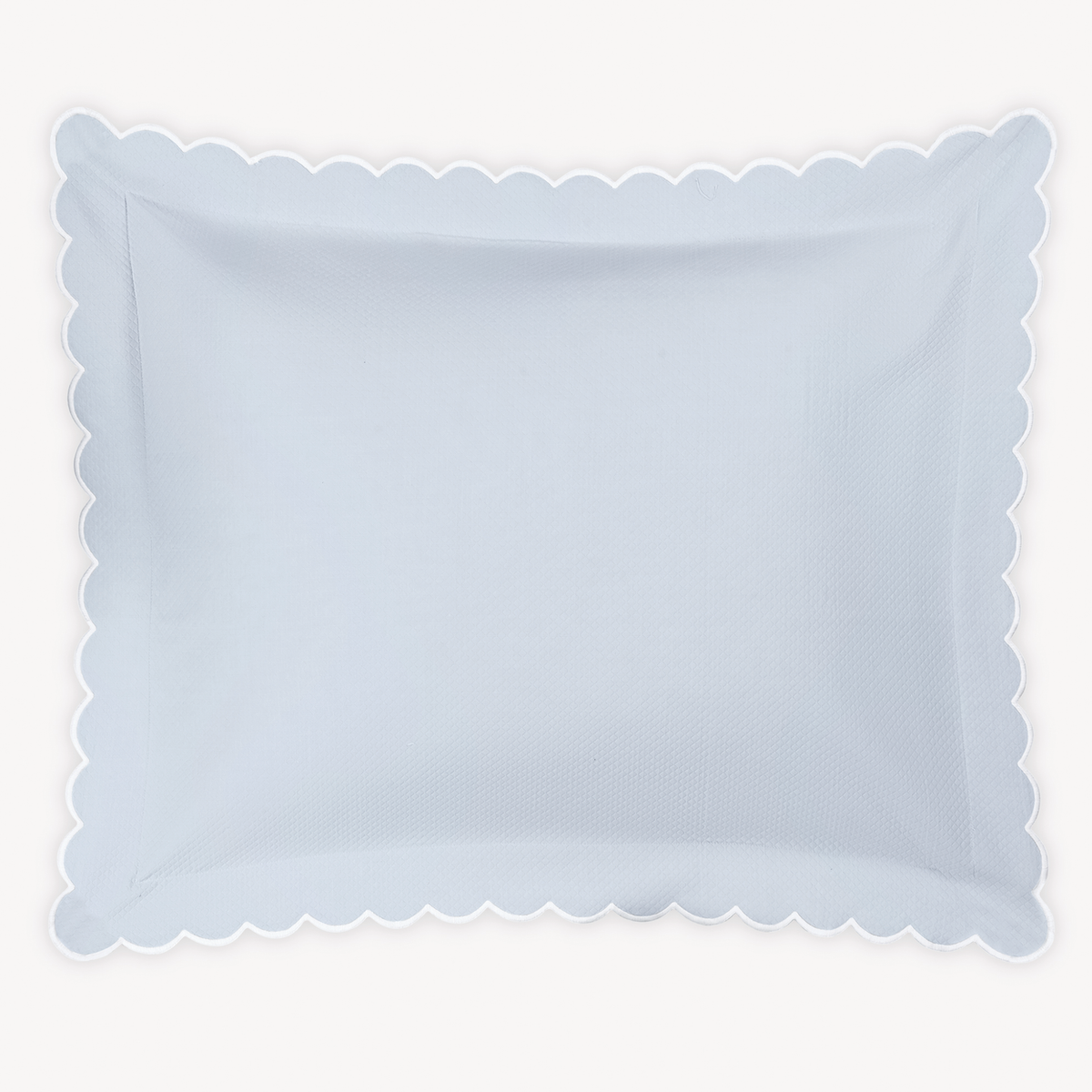 Sham Silo of Matouk Diamond Pique Bedding in Light blue color