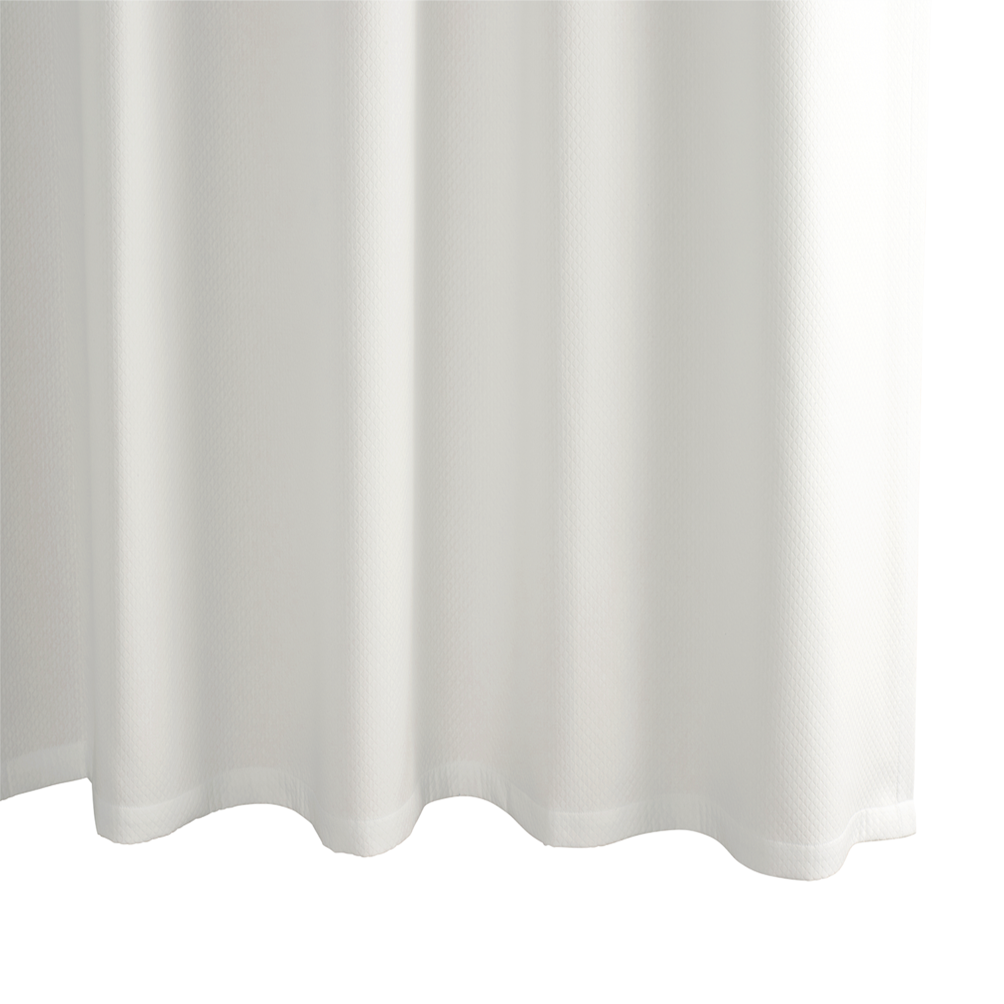 Bone Color Matouk Diamond Pique Shower Curtain