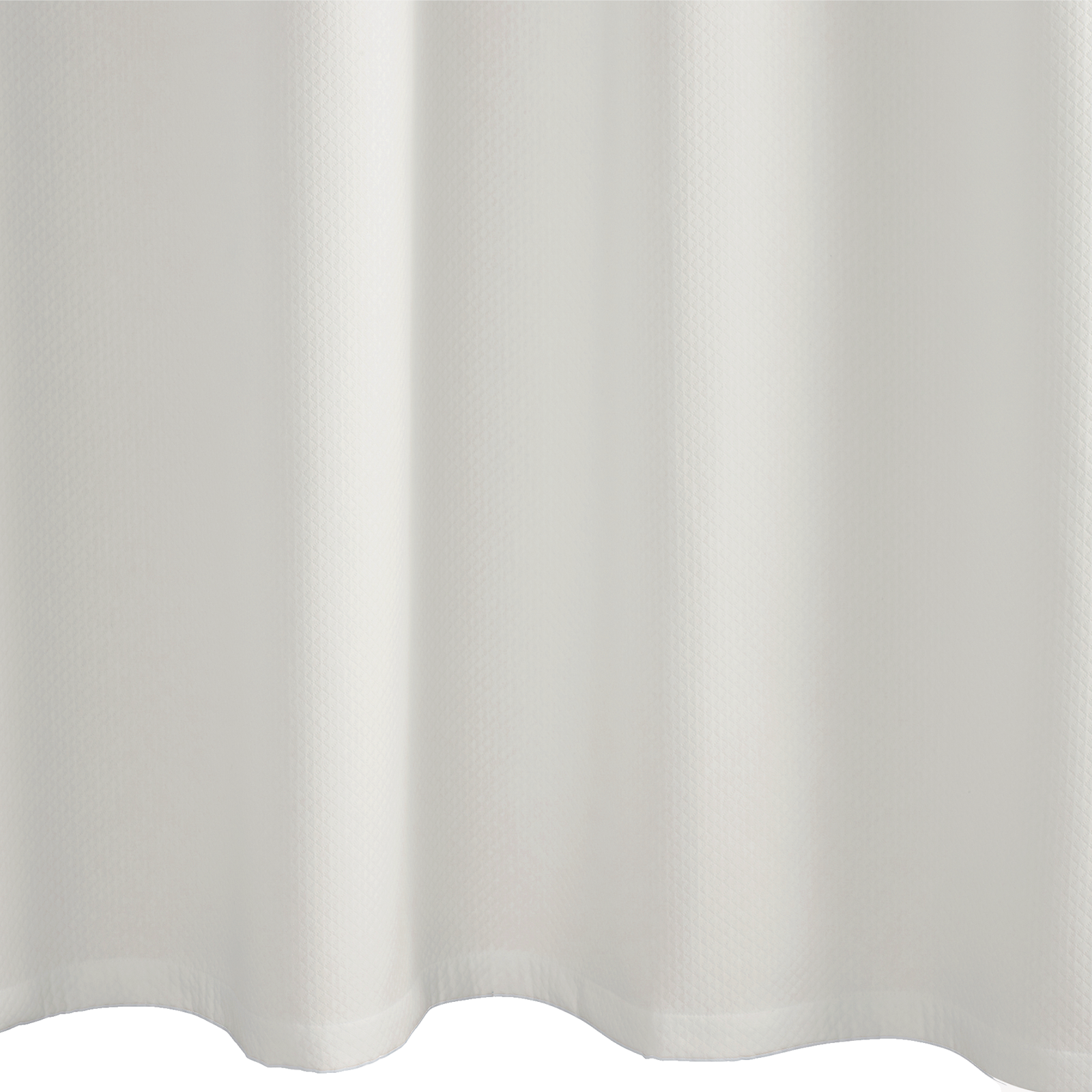 Bone Color Matouk Diamond Pique Shower Curtain