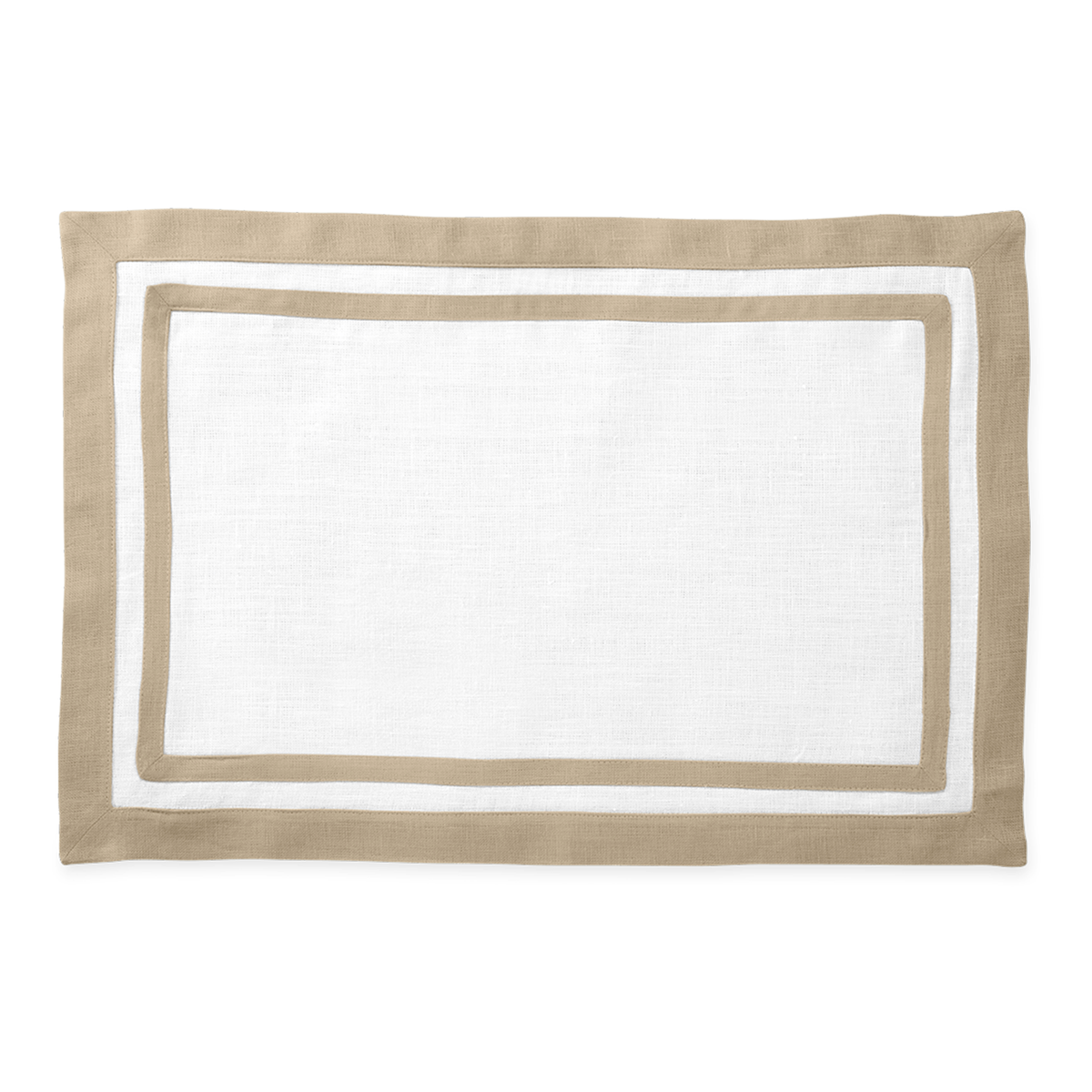 Silo Image of Matouk Double Border Rectangle Placemat in Color Oat