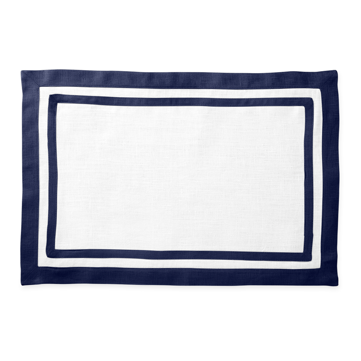 Silo Image of Matouk Double Border Rectangle Placemat in Color Sapphire