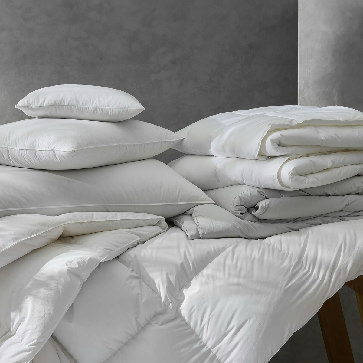 Assorted Matouk Down Pillows and Comforters