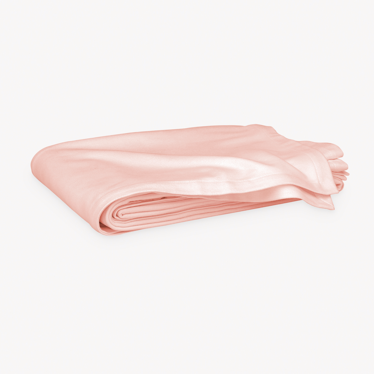 Folded Matouk Dream Modal Blanket in Blush