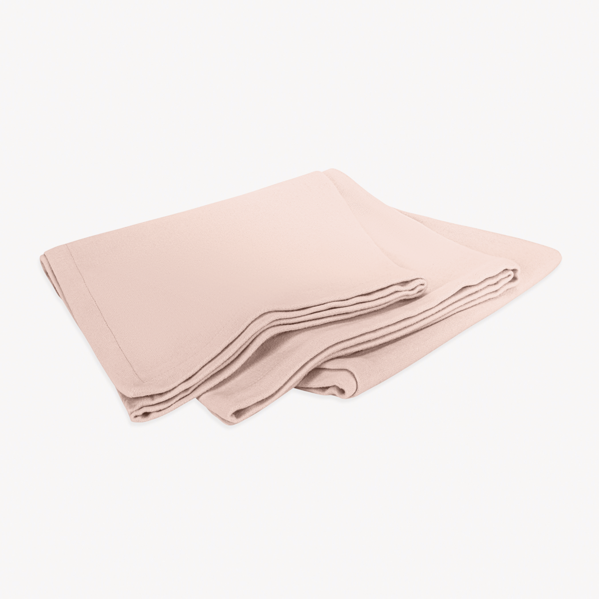 Folded Matouk Dream Modal Throw in Blush