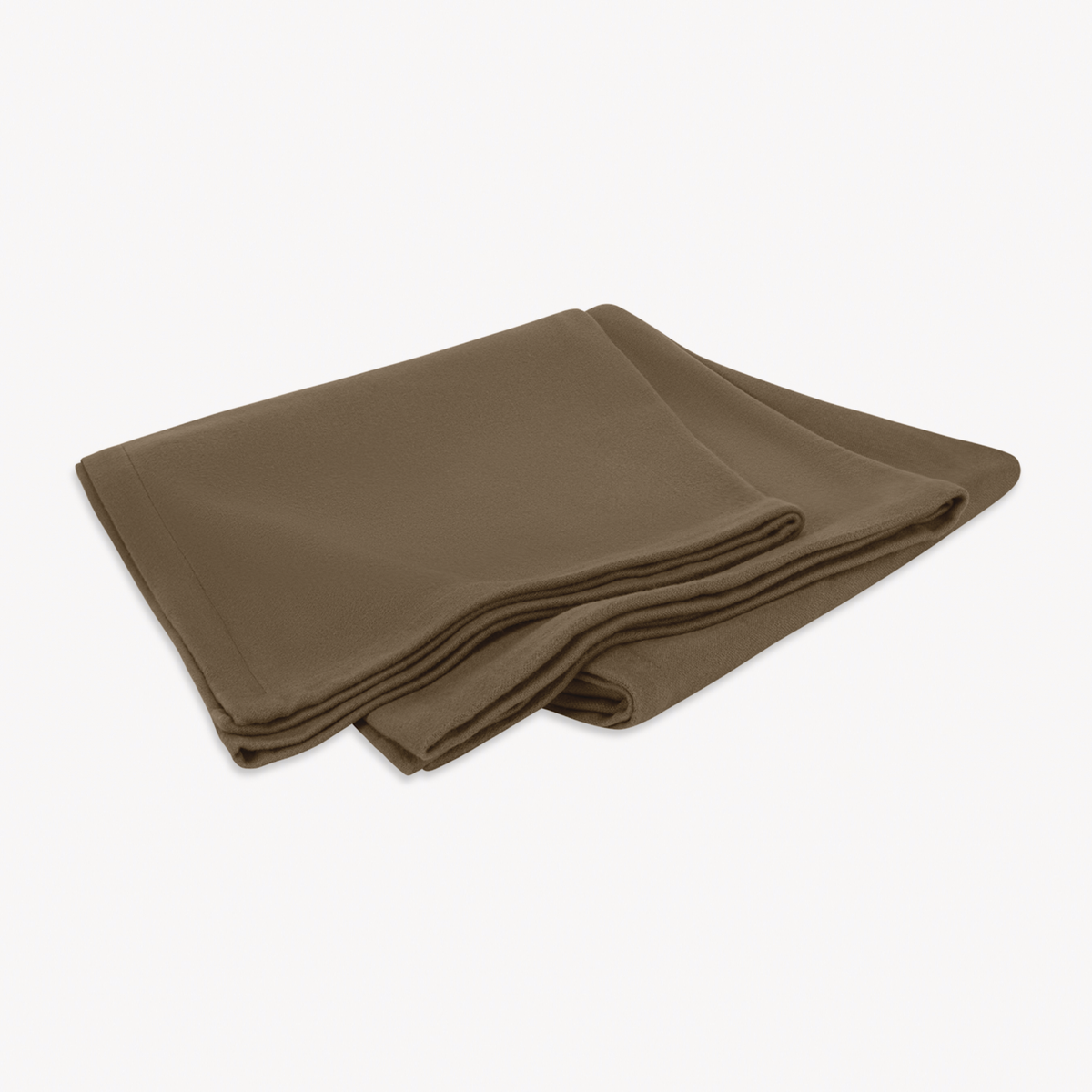 Folded Matouk Dream Modal Throw in Mocha