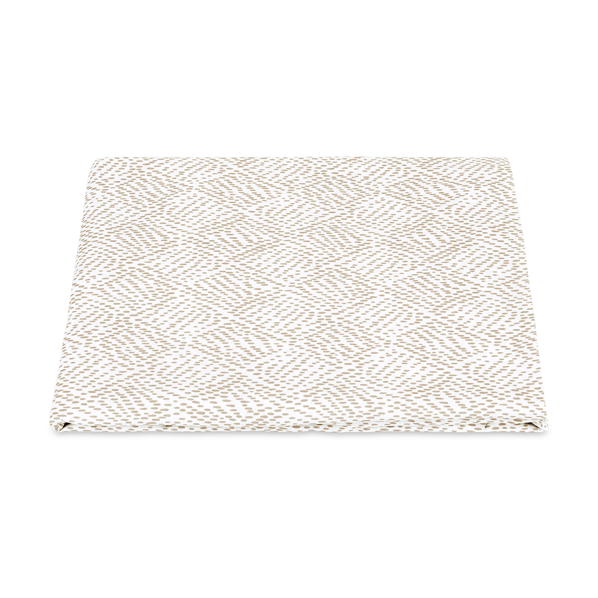 Folded Fitted Sheet of Matouk Duma Diamond Bedding in Dune Color