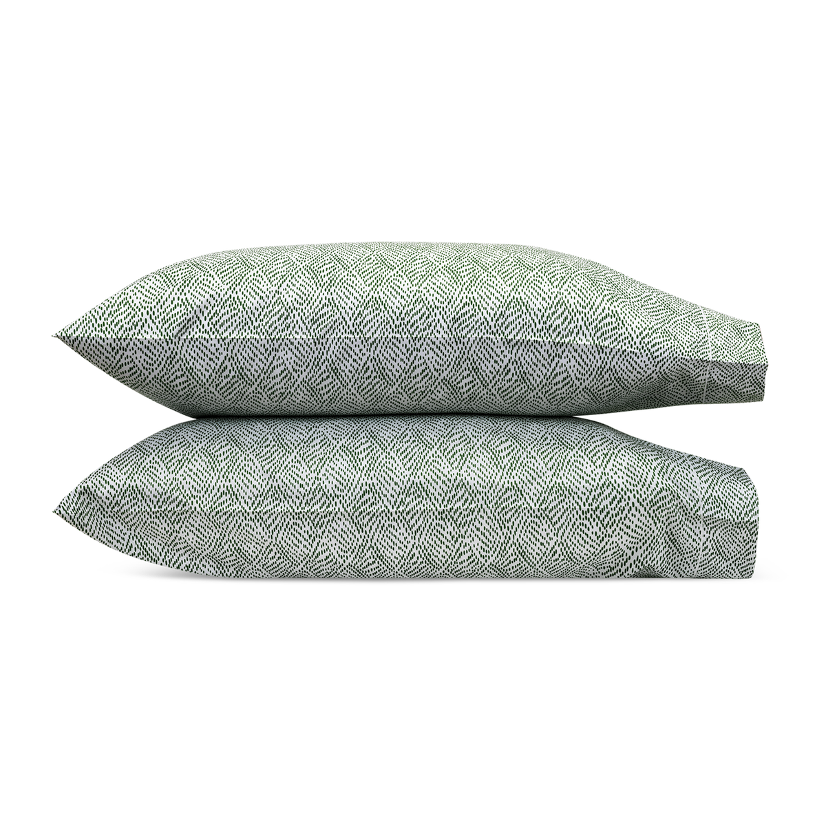 Pair of Pillowcase of Matouk Duma Diamond Bedding in Grass Color