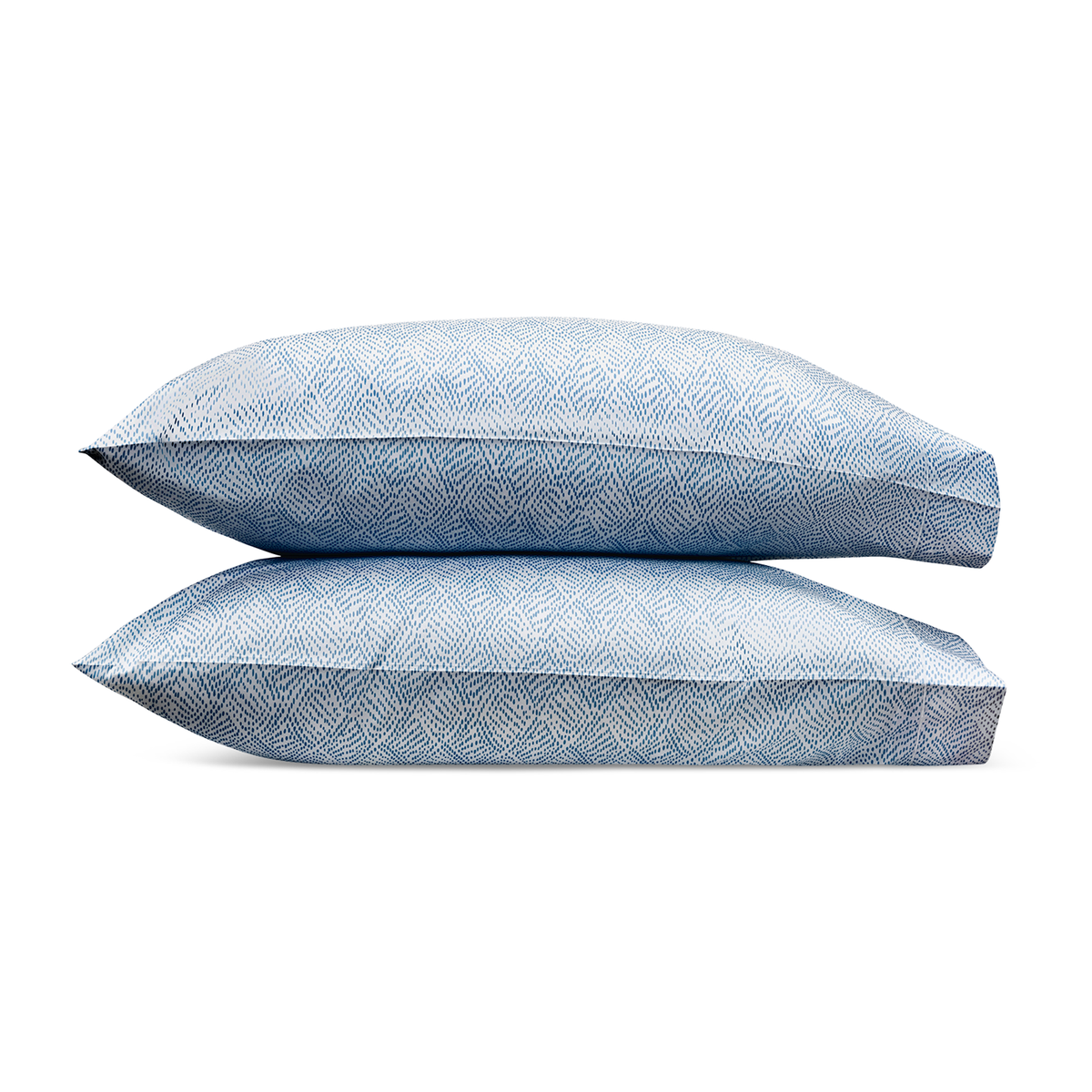 Pair of Pillowcase of Matouk Duma Diamond Bedding in Sky Color