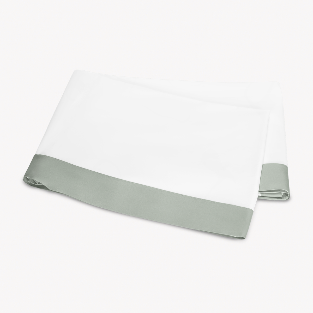 Folded Flat Sheet from Matouk Emory Bed Collection in Celadon color