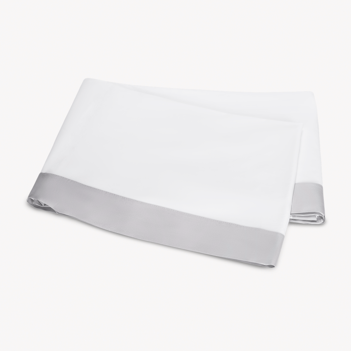 Folded Flat Sheet from Matouk Emory Bed Collection in Dove color