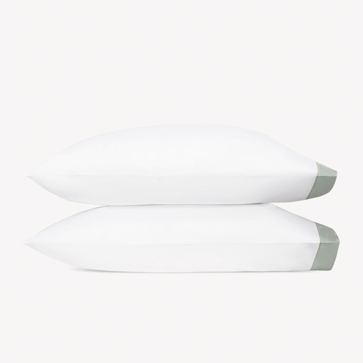 Pair of Pillowcases from Matouk Emory Bed Collection in Celadon color