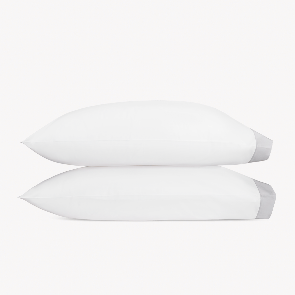 Pair of Pillowcases from Matouk Emory Bed Collection in Dove color