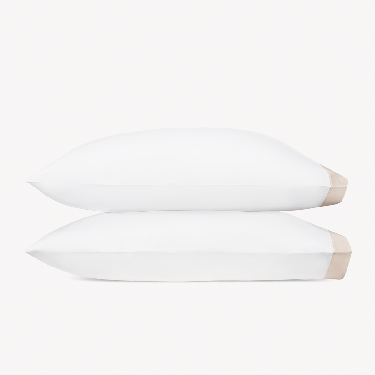 Pair of Pillowcases from Matouk Emory Bed Collection in Dune color