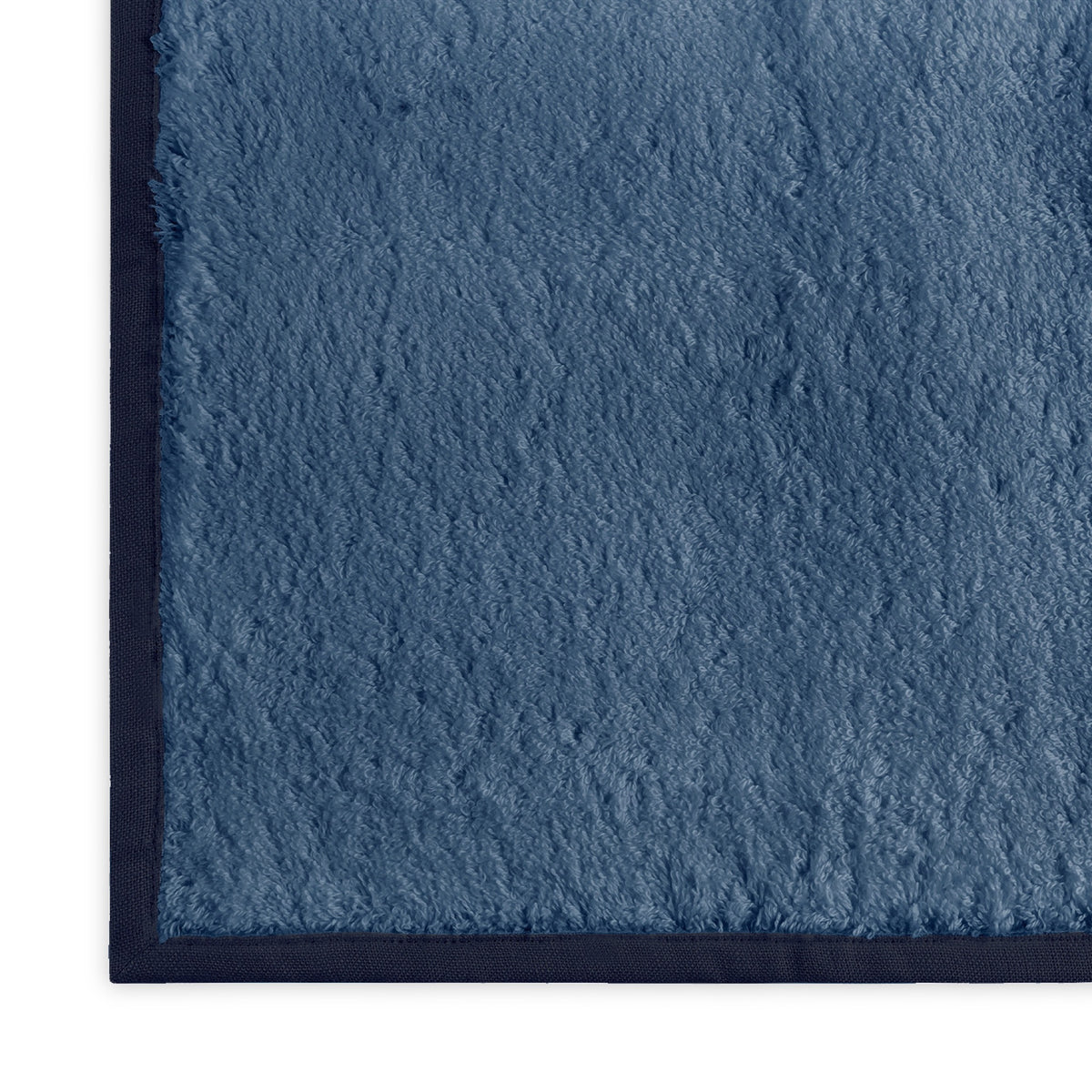 Close-up of Sea Ink Matouk Enzo Bath Towel Corner