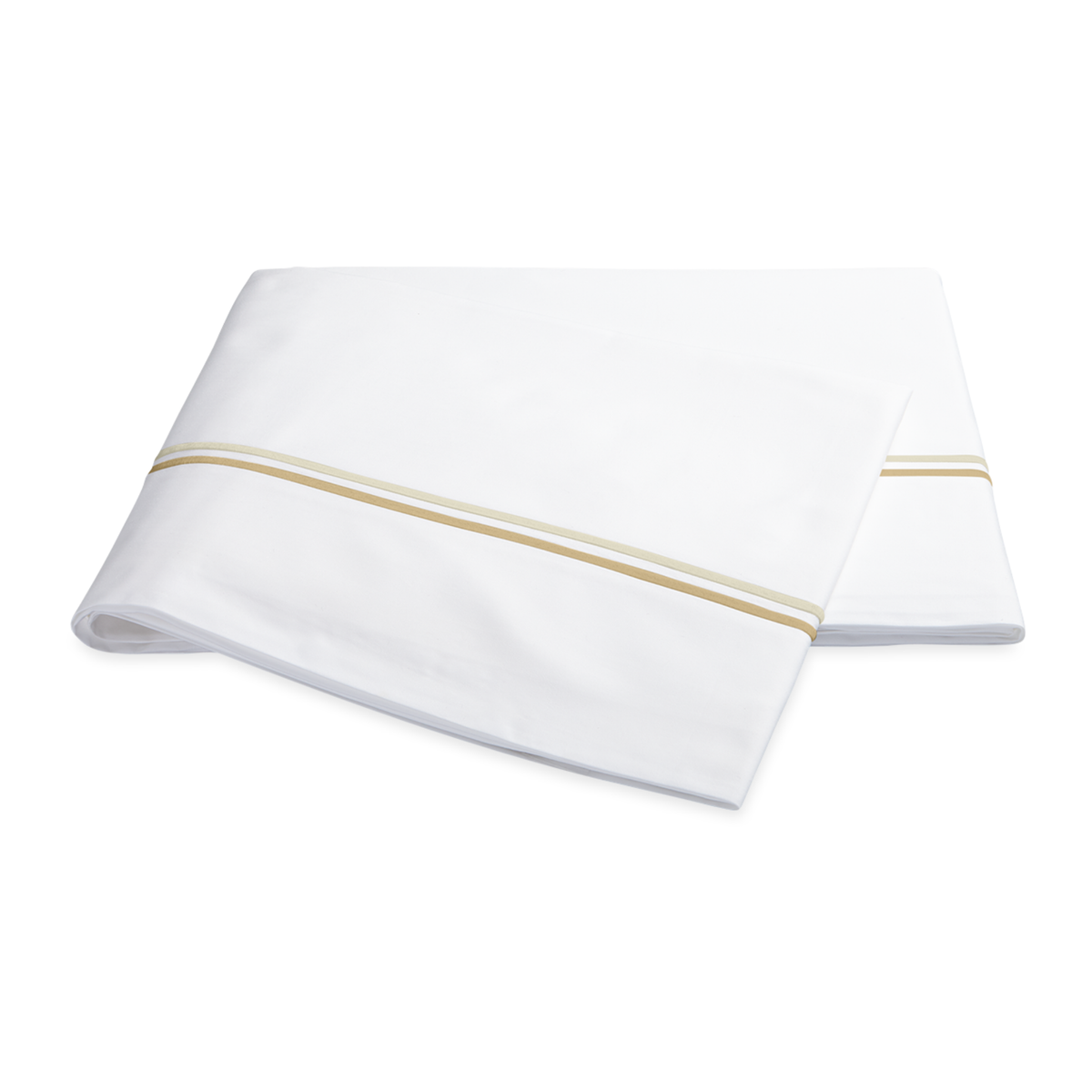 Flat Sheet of Matouk Essex Bedding Collection in Champagne Color