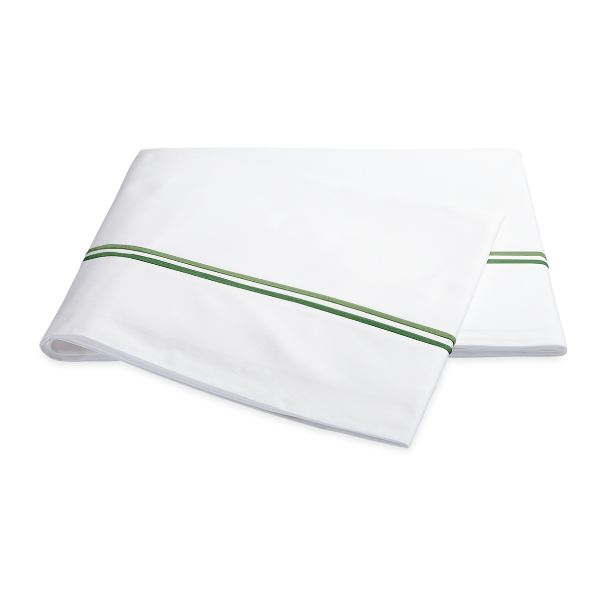Flat Sheet of Matouk Essex Bedding Collection in Green Color