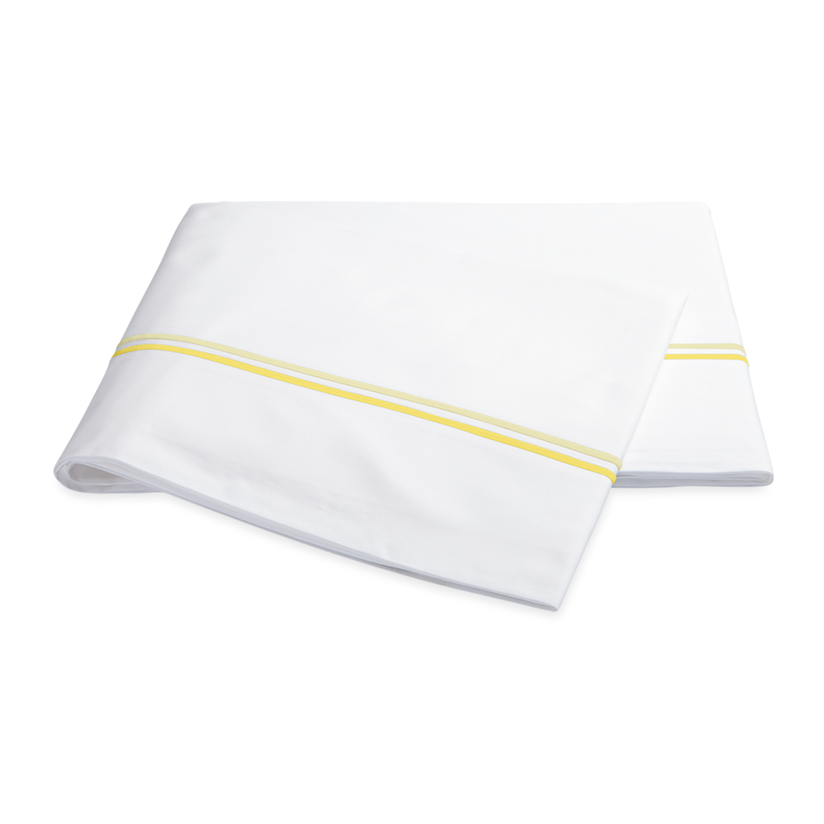 Flat Sheet of Matouk Essex Bedding Collection in Lemon Color