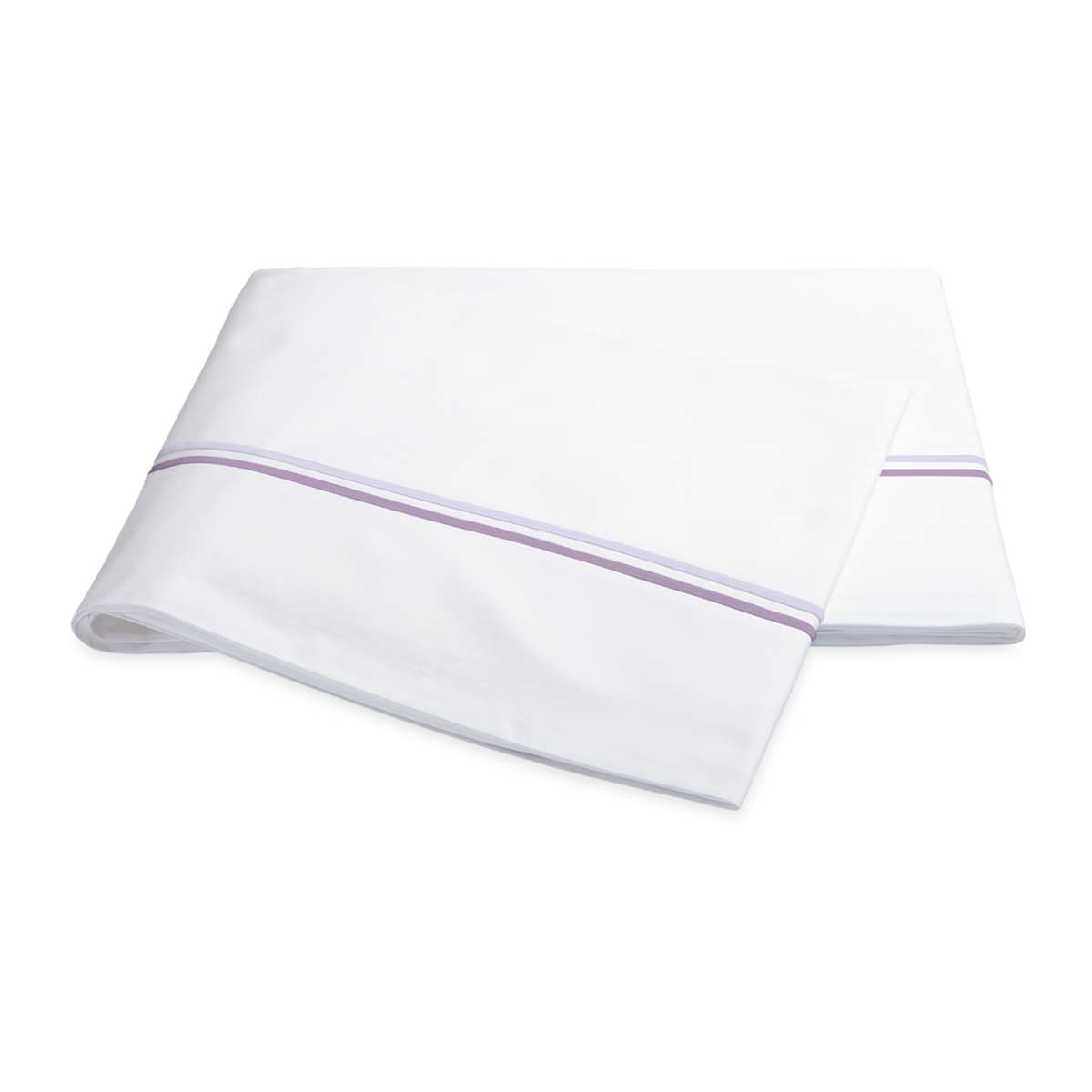 Flat Sheet of Matouk Essex Bedding Collection in Lilac Color
