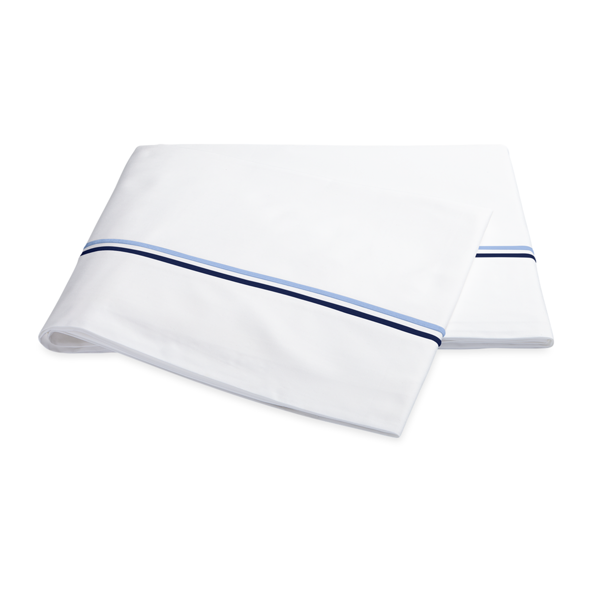  Flat Sheet of Matouk Essex Bedding Collection in Navy Color
