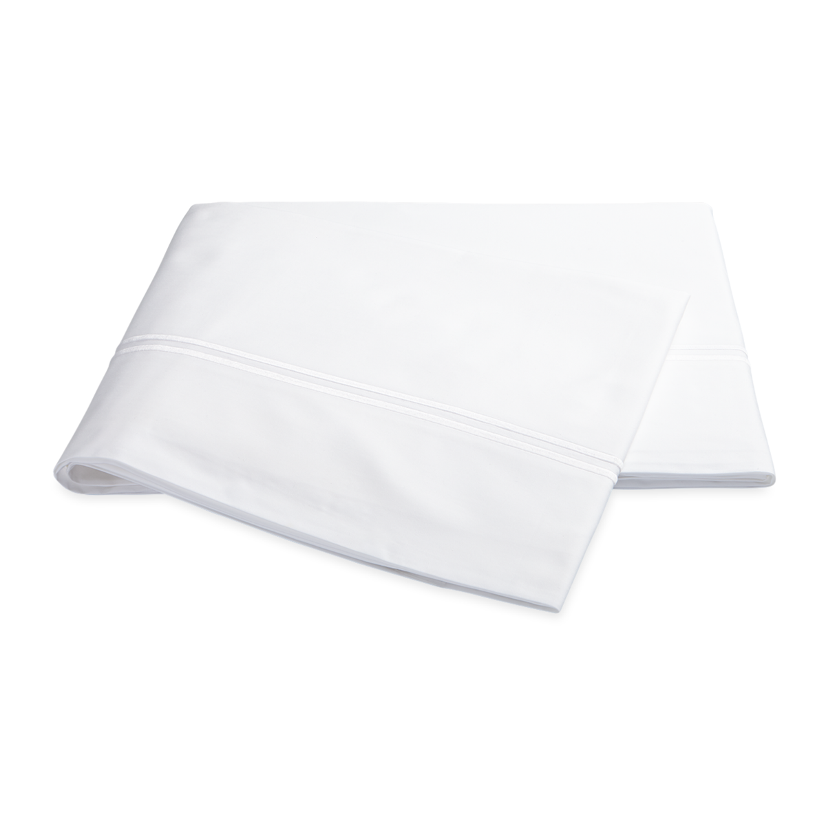 Flat Sheet of Matouk Sierra Bedding Collection in White Color