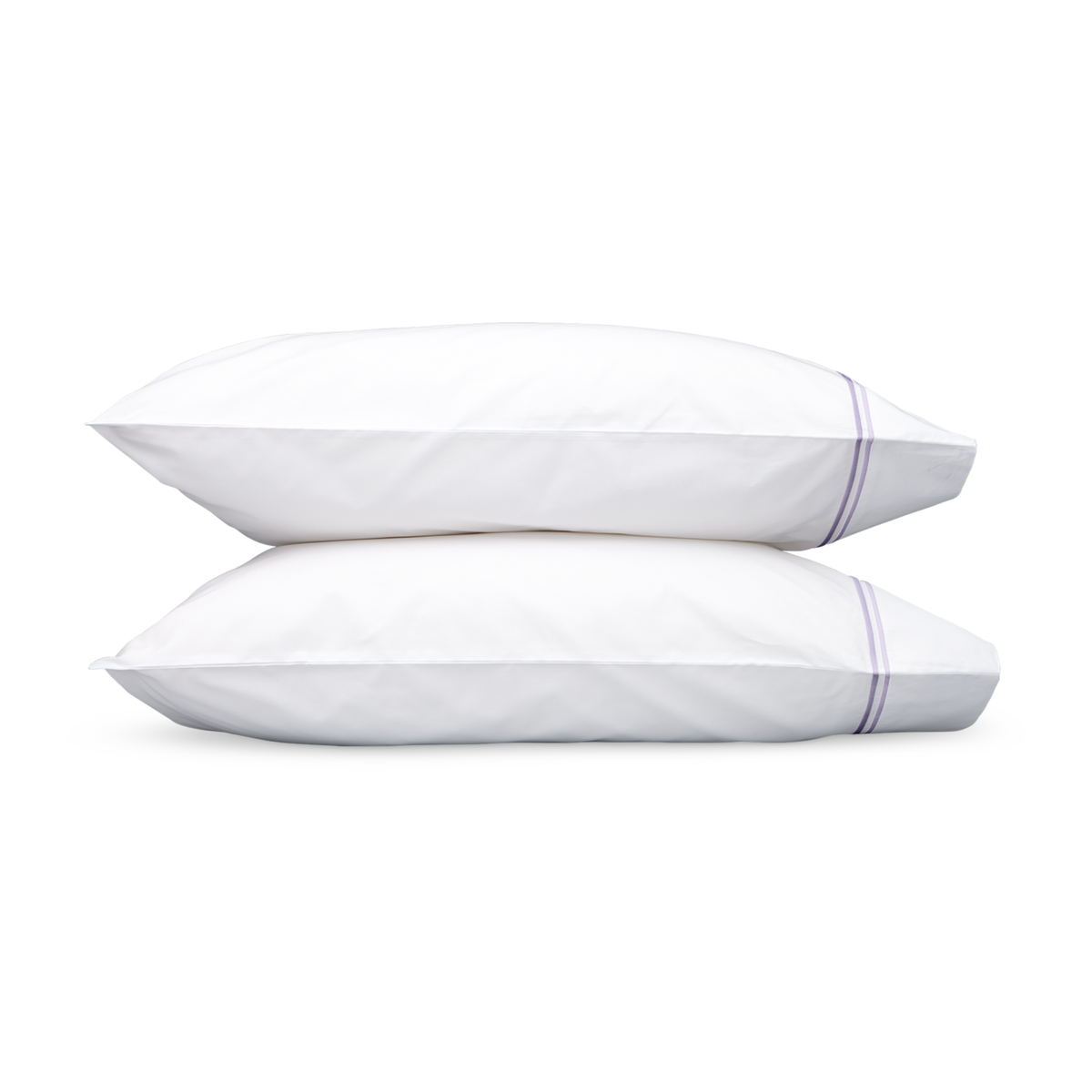 Pair of Pillowcases of Matouk Essex Bedding Collection in Lilac  Color