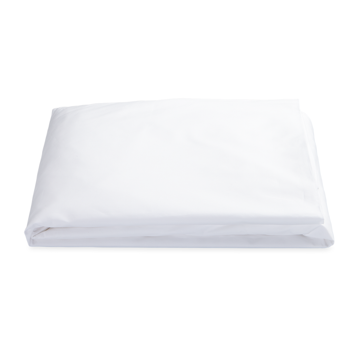 Folded Fitted Sheet of Matouk Gatsby Bedding in White Color