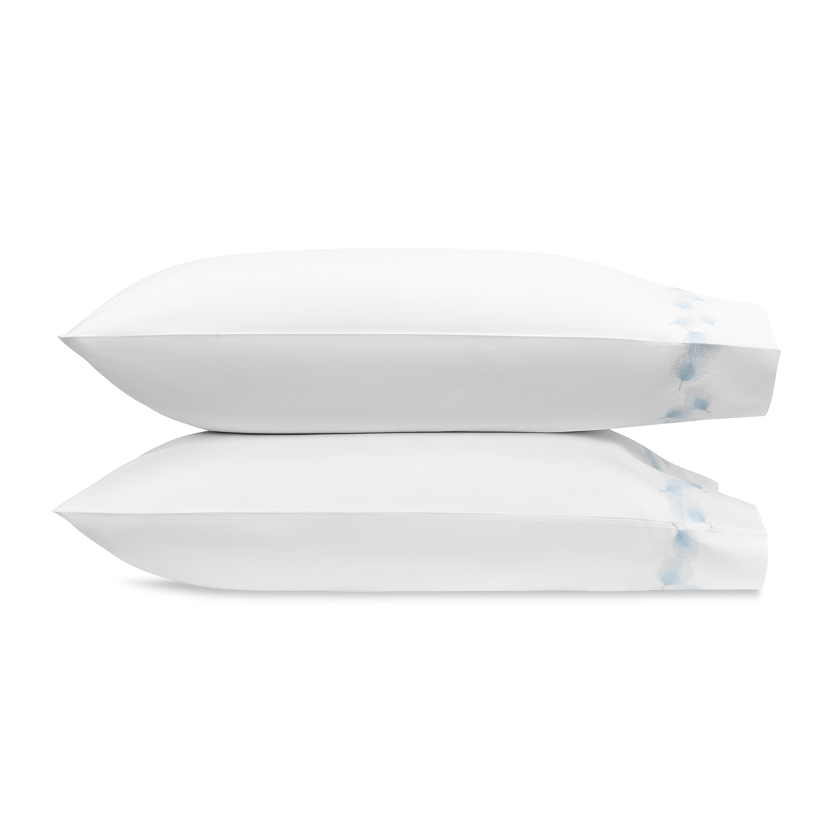 Pair of Pillowcase of Matouk Feather Bedding in Blue Color