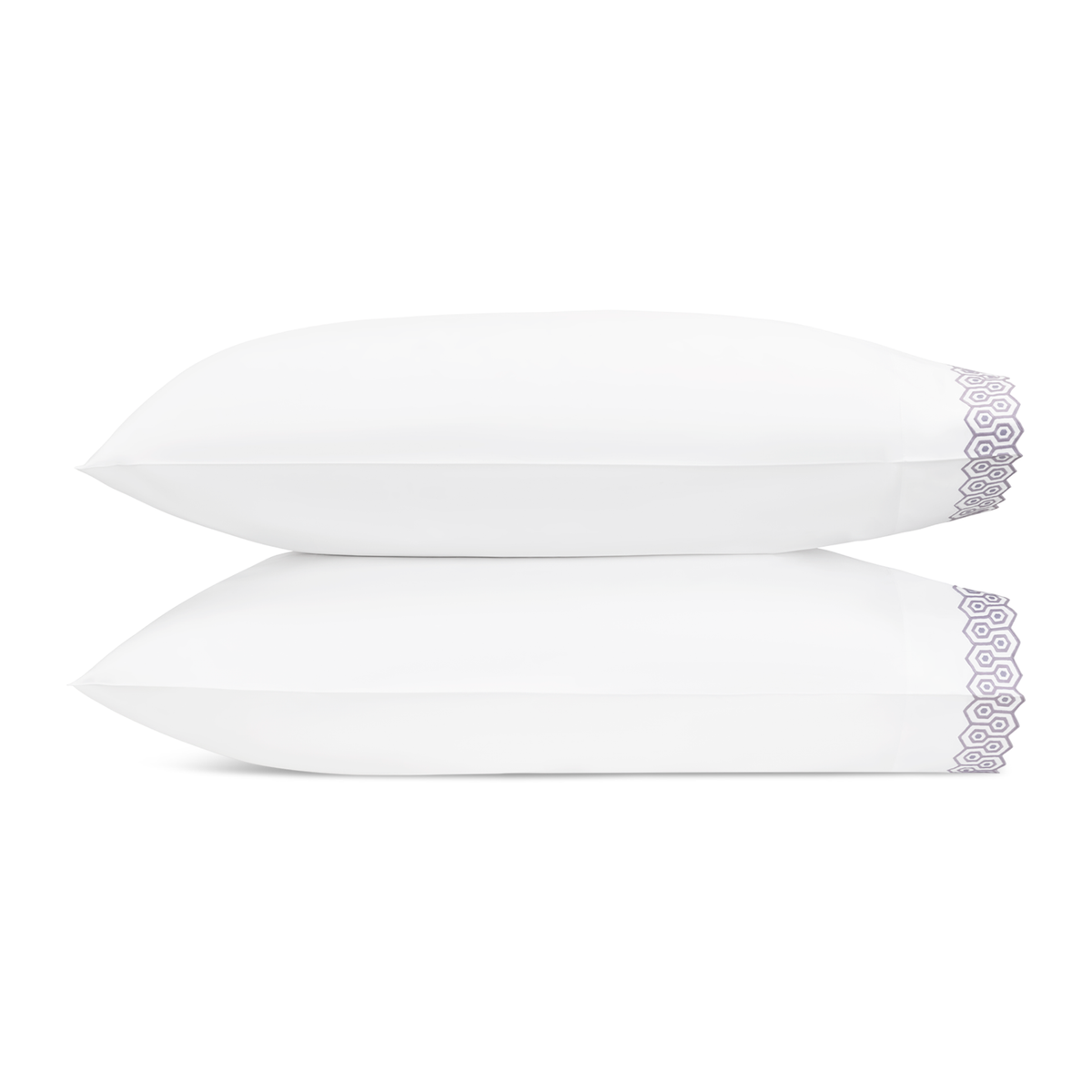 Pair of Pillowcases of Matouk Felix Bedding in Lilac Color
