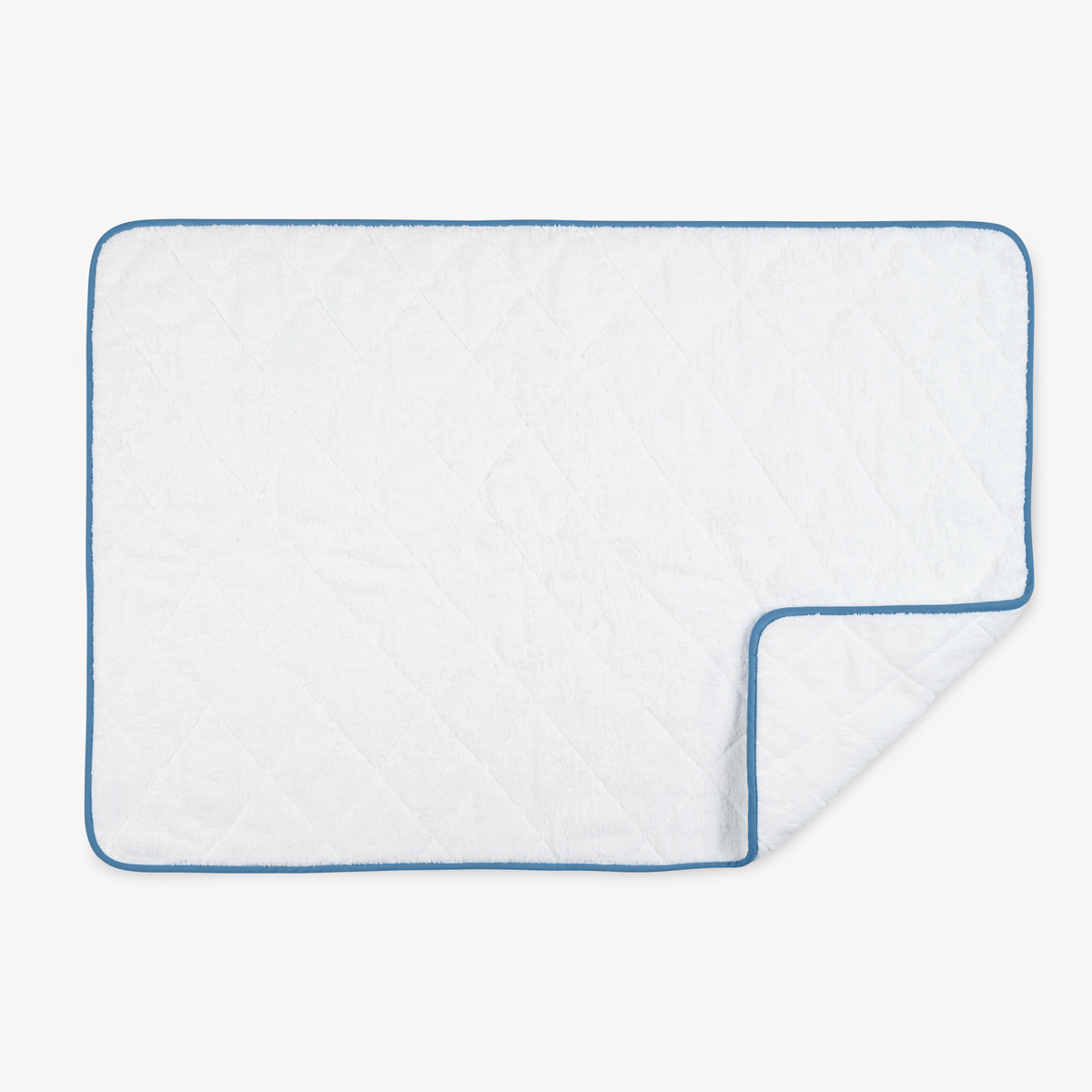 Quilted Tubmat of Matouk Giza Bath Collection in CadetBlue color