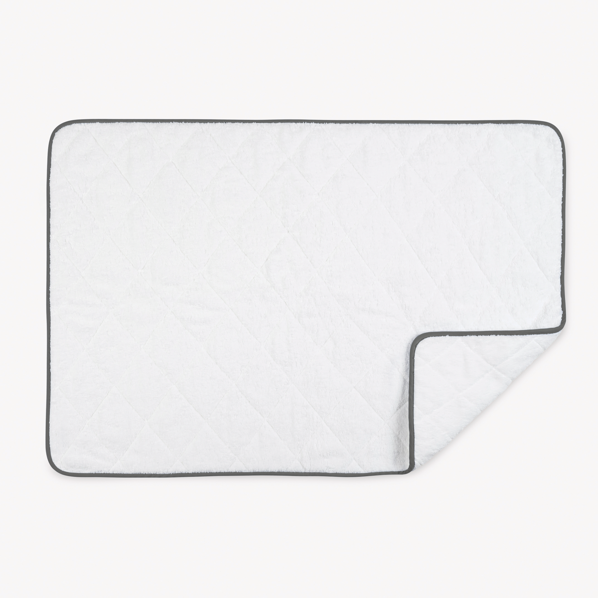 Quilted Tubmat of Matouk Giza Bath Collection in Charcoal color