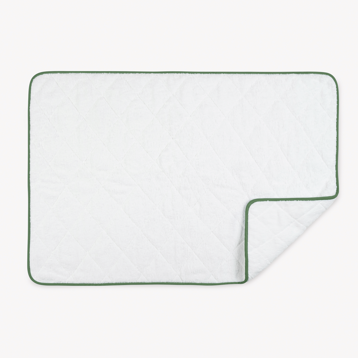 Quilted Tubmat of Matouk Giza Bath Collection in Clover color