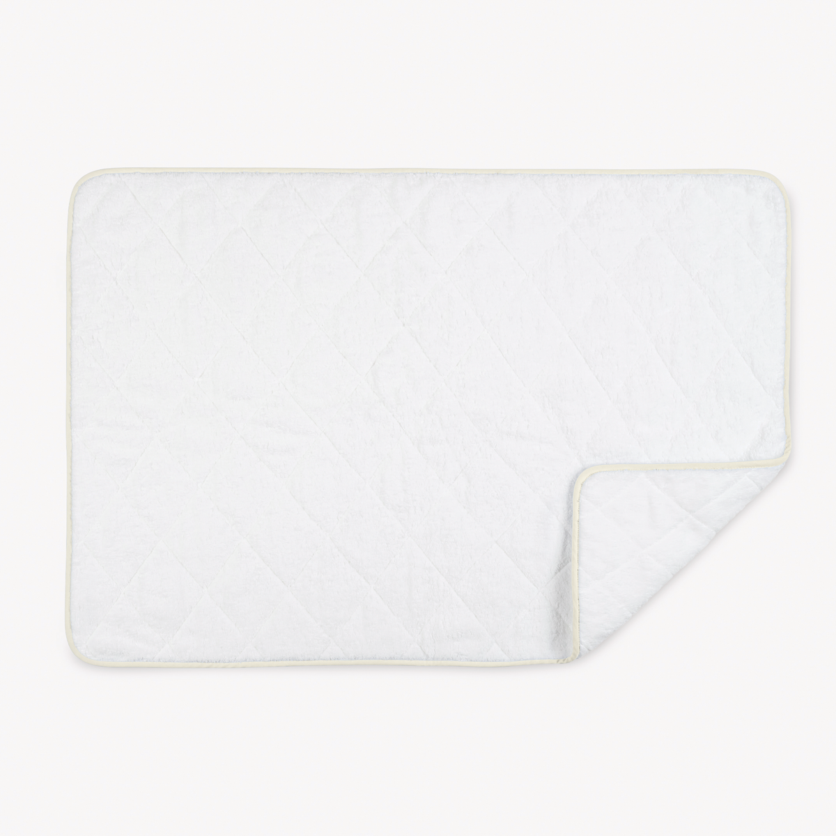 Quilted Tubmat of Matouk Giza Bath Collection in Ivory color
