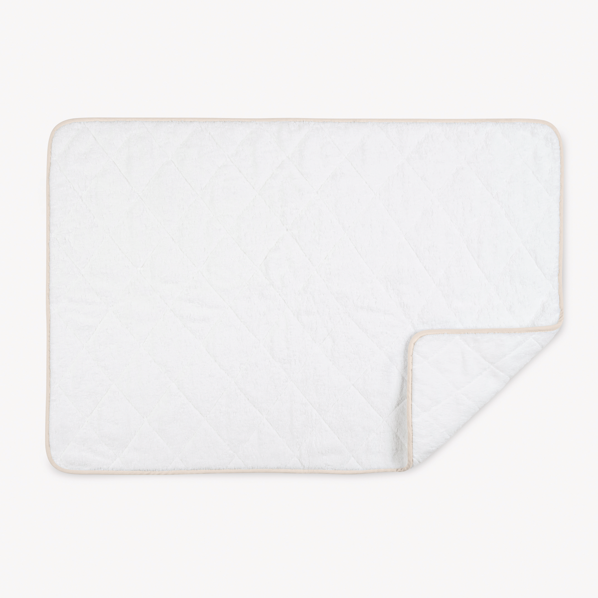 Quilted Tubmat of Matouk Giza Bath Collection in Sand color
