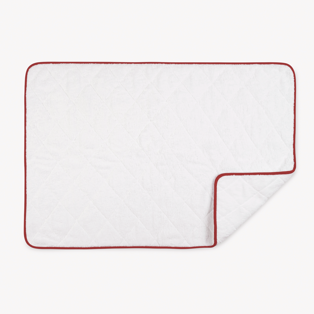 Quilted Tubmat of Matouk Giza Bath Collection in Scarlet color