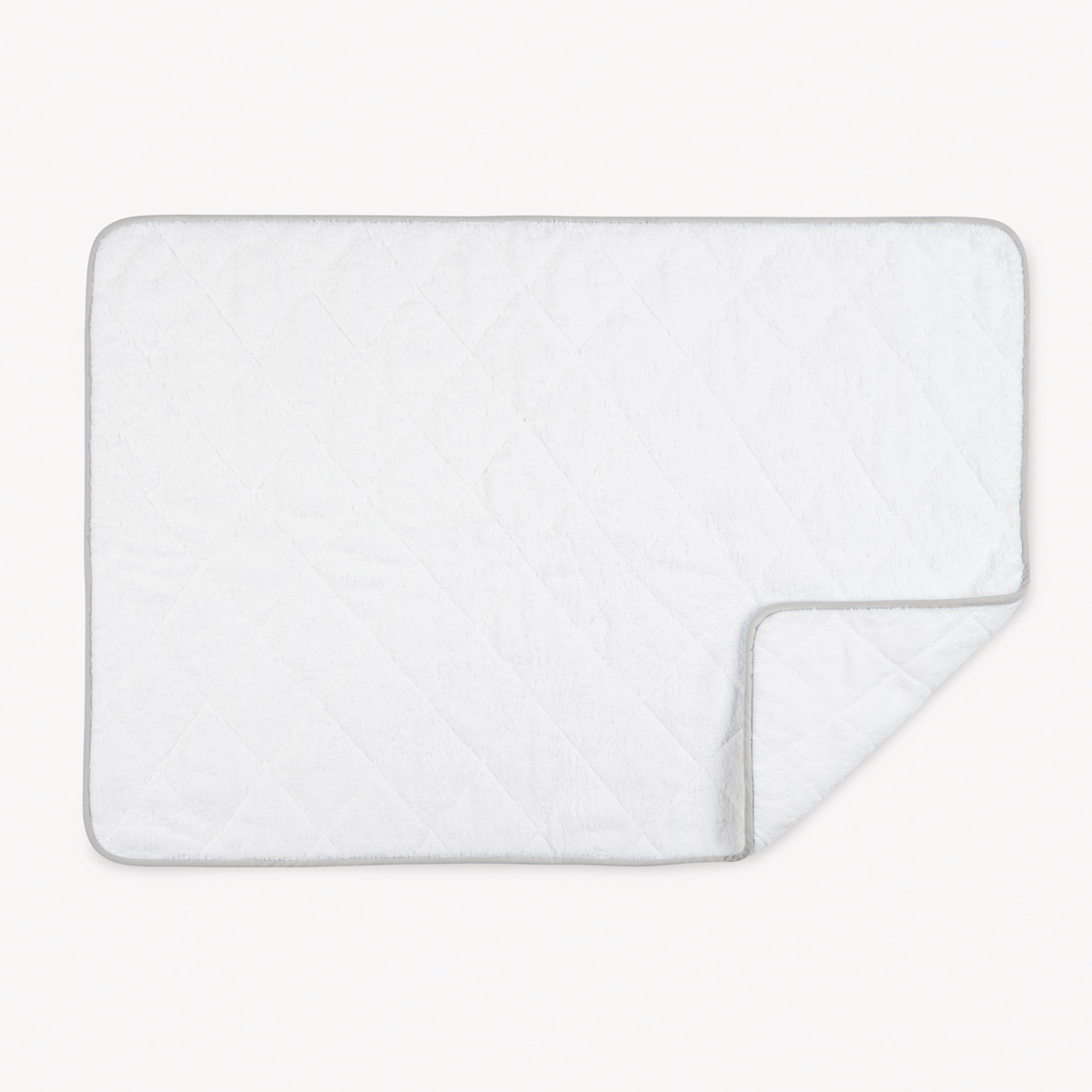 Quilted Tubmat of Matouk Giza Bath Collection in Sterling color