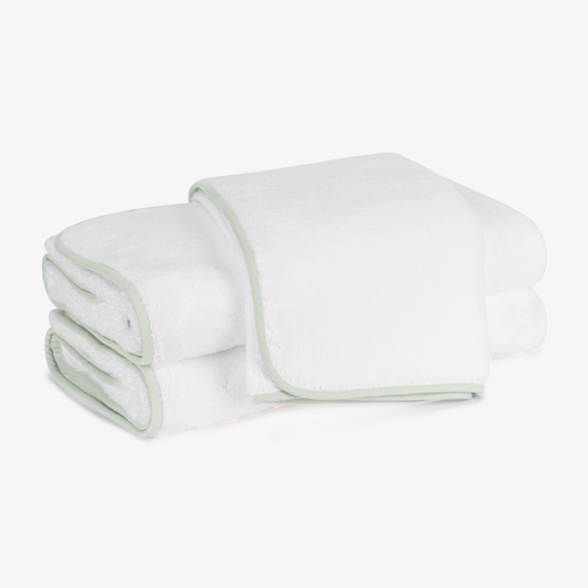 Folded Matouk Giza Bath Collection in Opal color