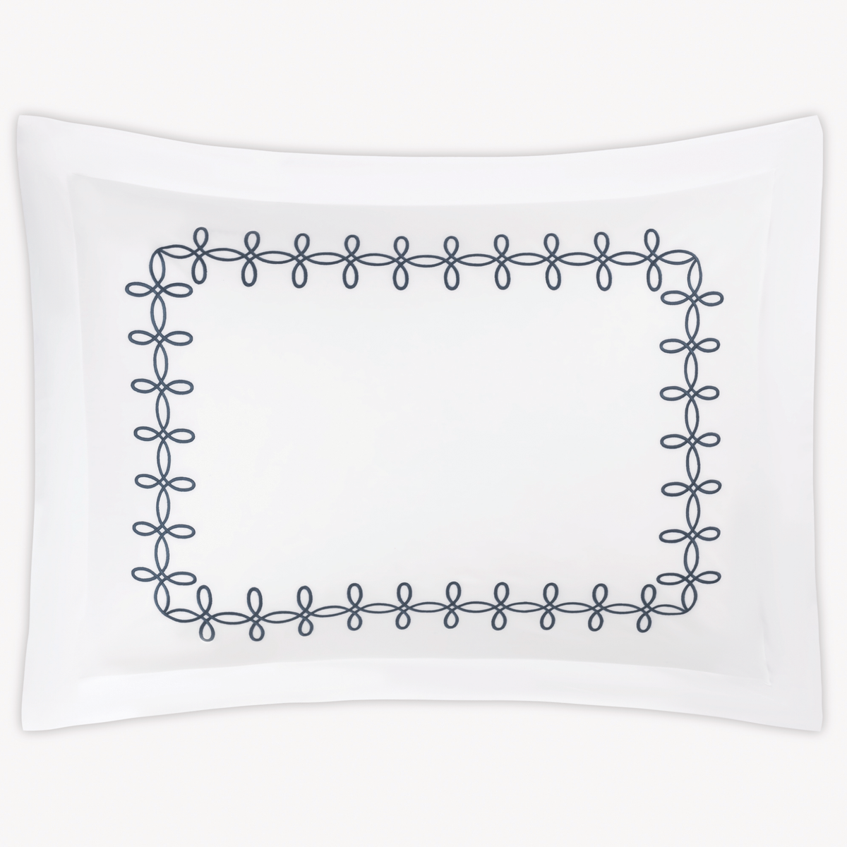 Sham Silo of Matouk Gordian Knot bedding in Baltic color, set against a plain white background