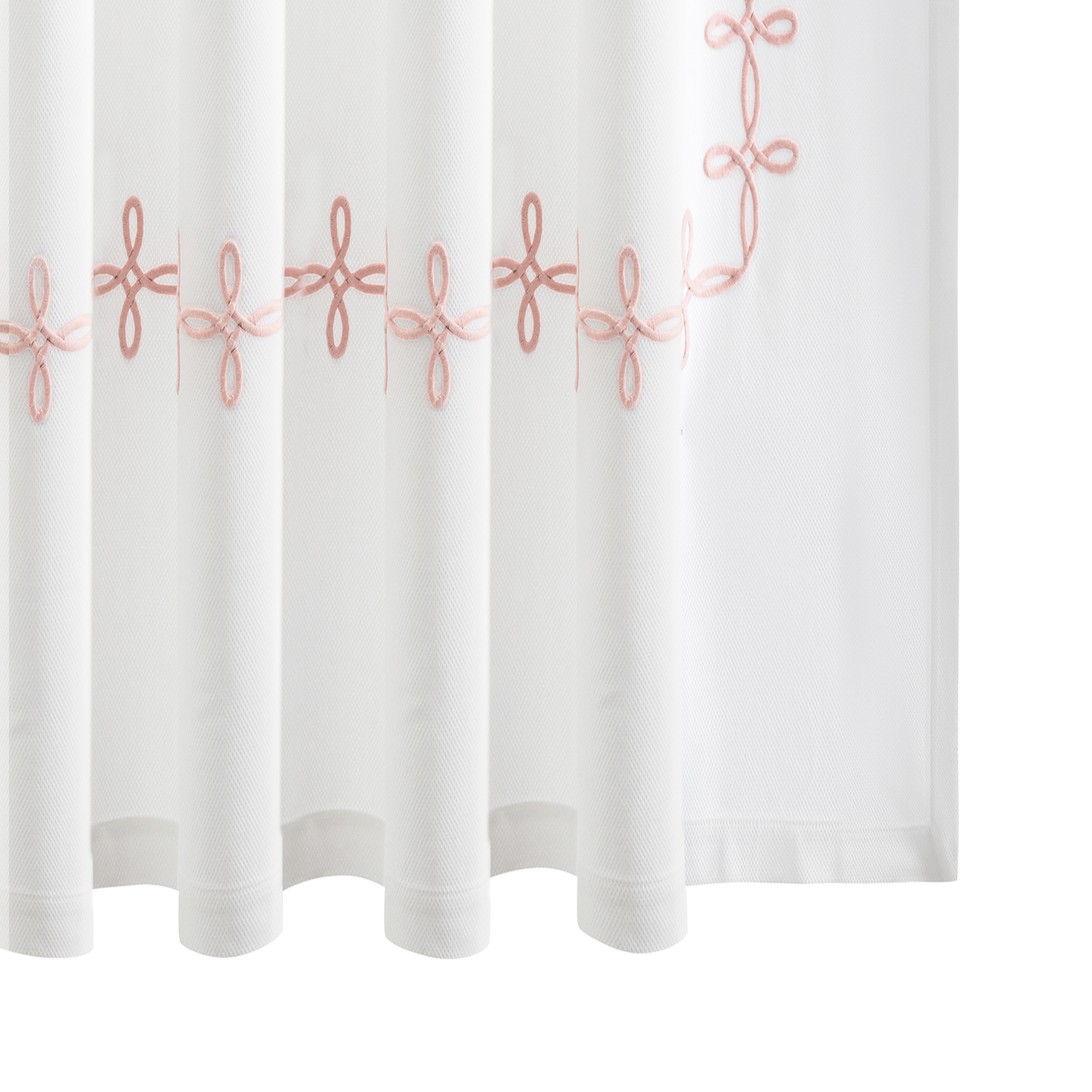 Matouk Gordian Knot Shower Curtain in Blush