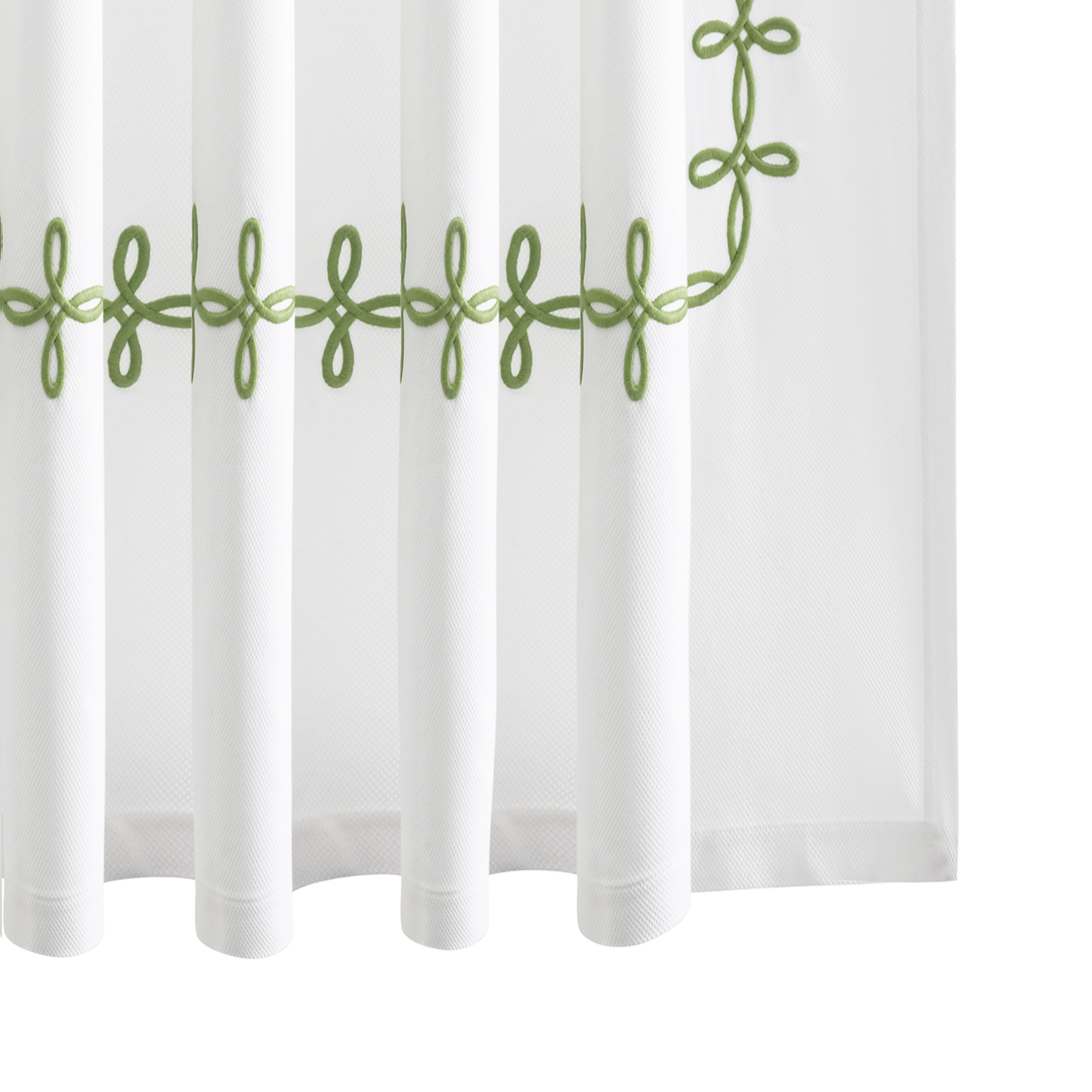 Matouk Gordian Knot Shower Curtain in Green