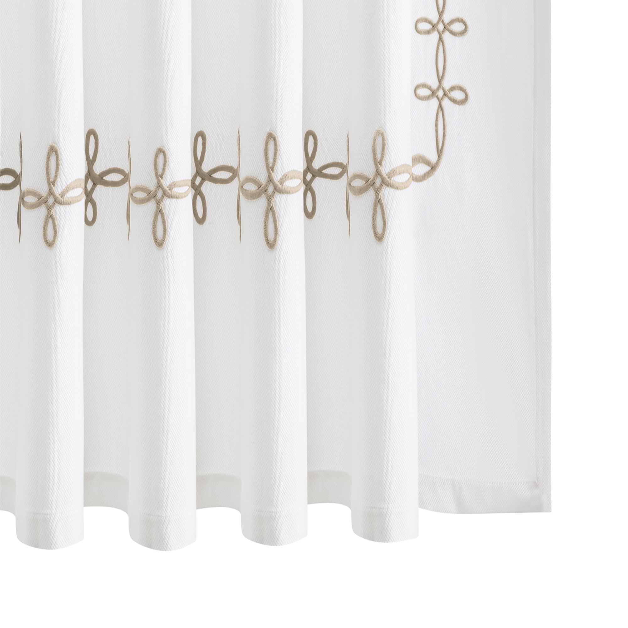 Matouk Gordian Knot Shower Curtain in Truffle