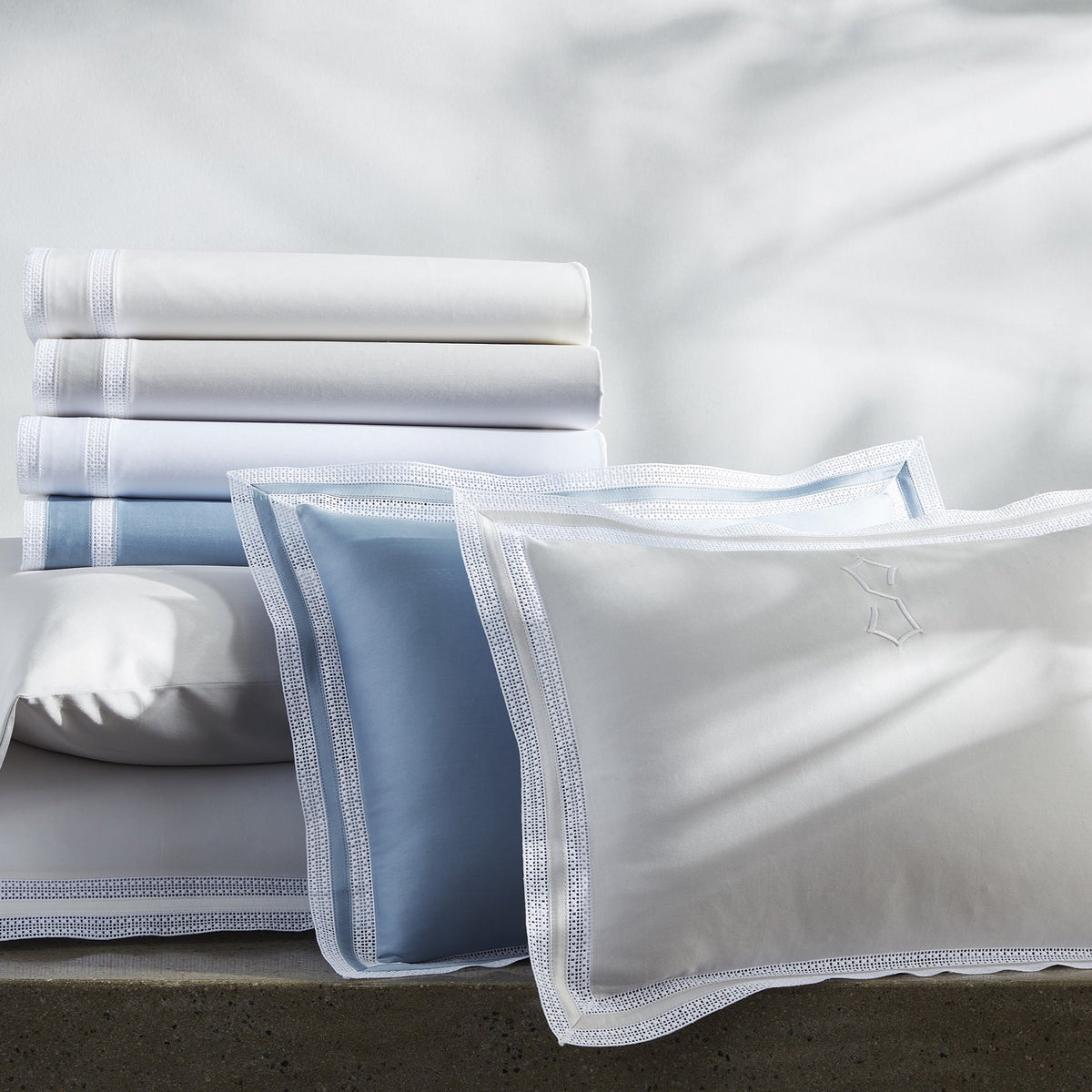 Matouk Grace Bedding Sham and Sheets in Different Colors