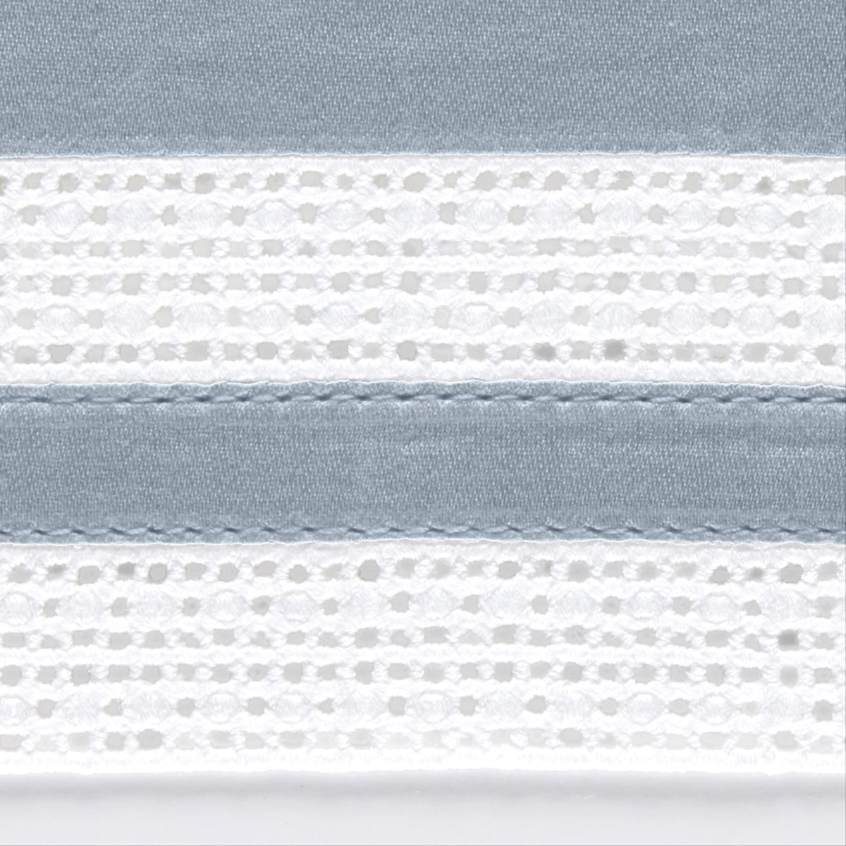 Swatch Sample of Matouk Grace Bedding in Color Hazy Blue