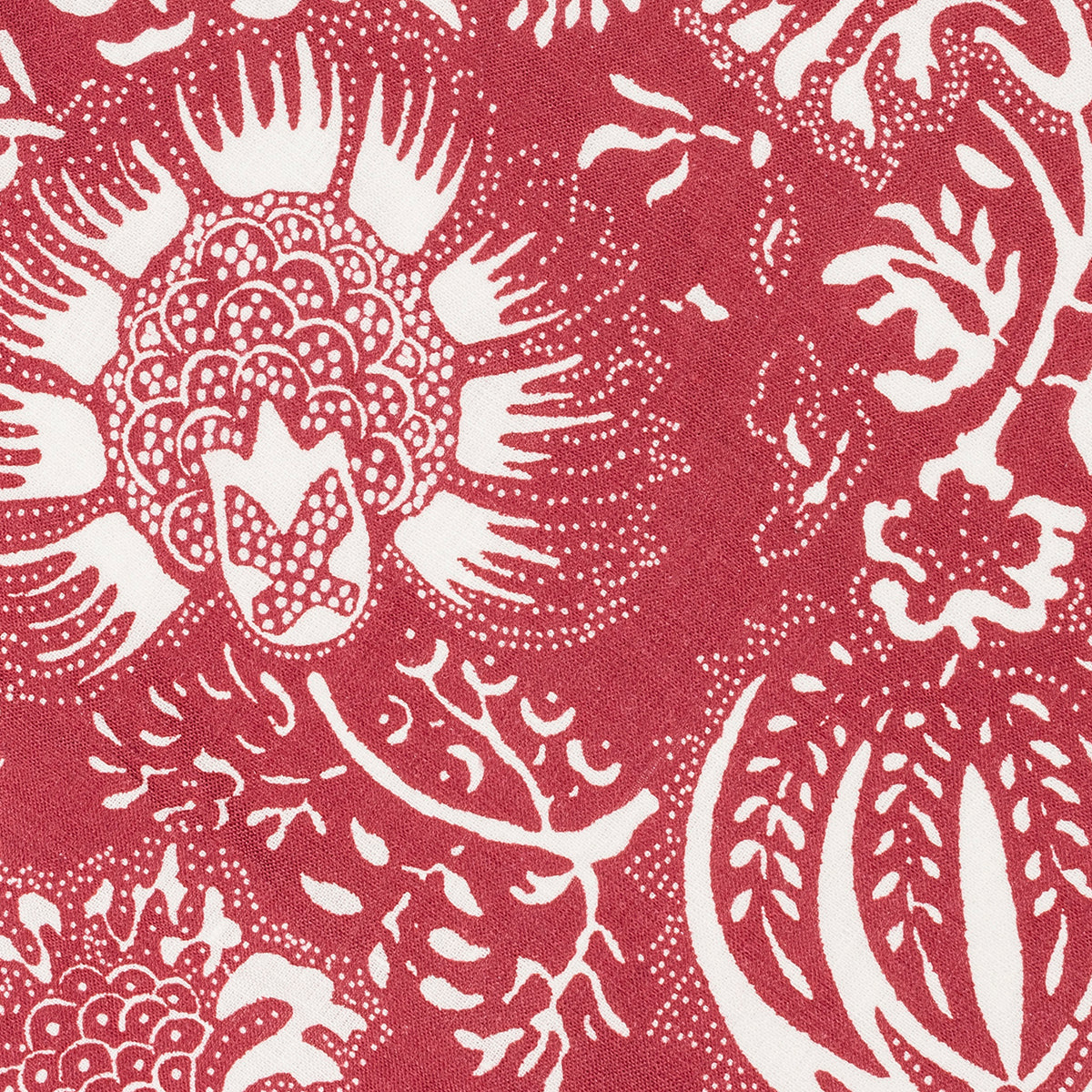 Swatch Sample of Matouk Granada Linen Tissue Box Cover in Scarlet Color