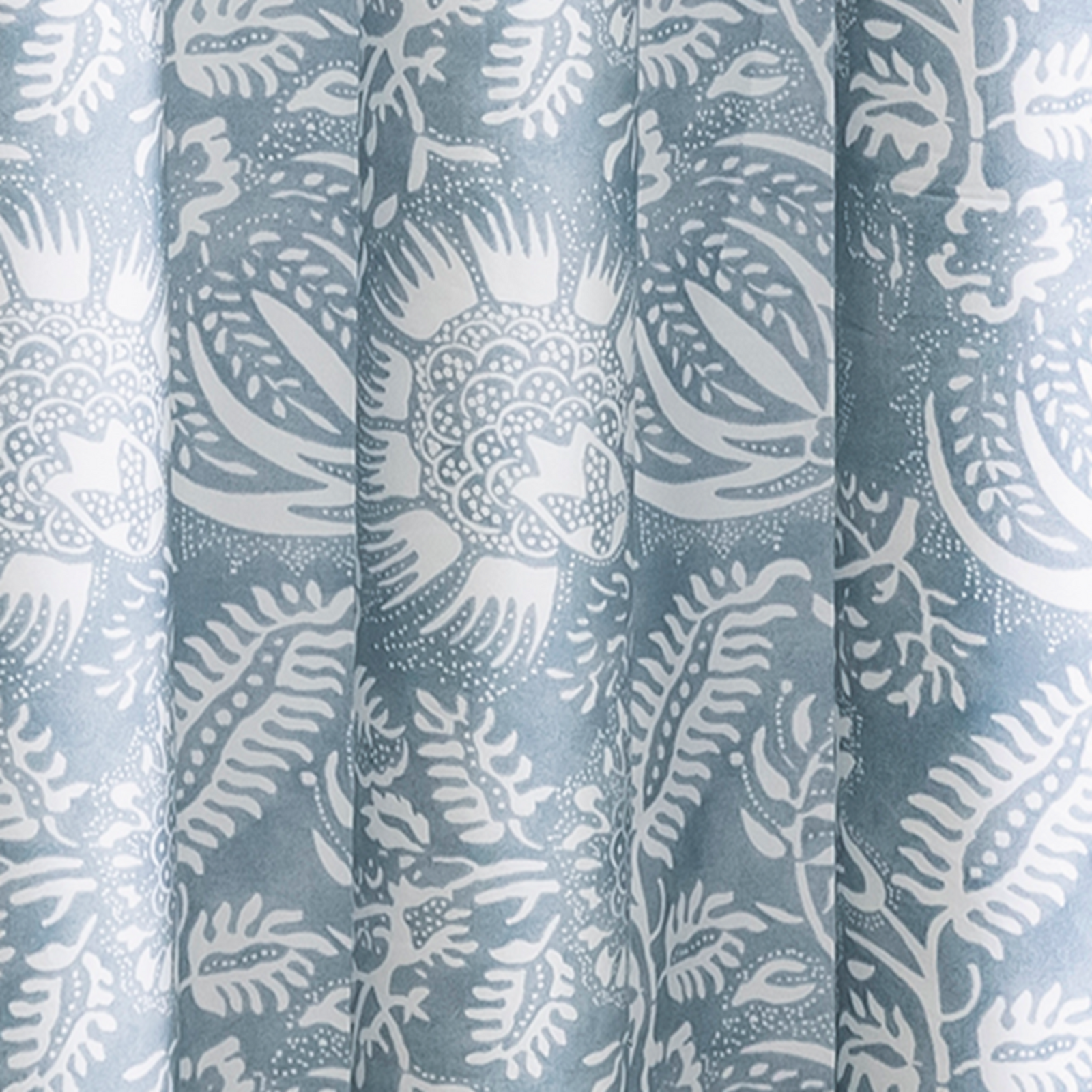 Silo Image of Matouk Granada Shower Curtain in Color Hazy Blue