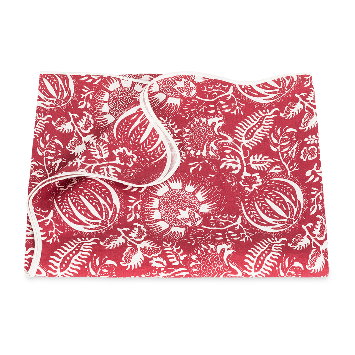 Silo Image of Matouk Granada Table Cloth in Scarlet Color