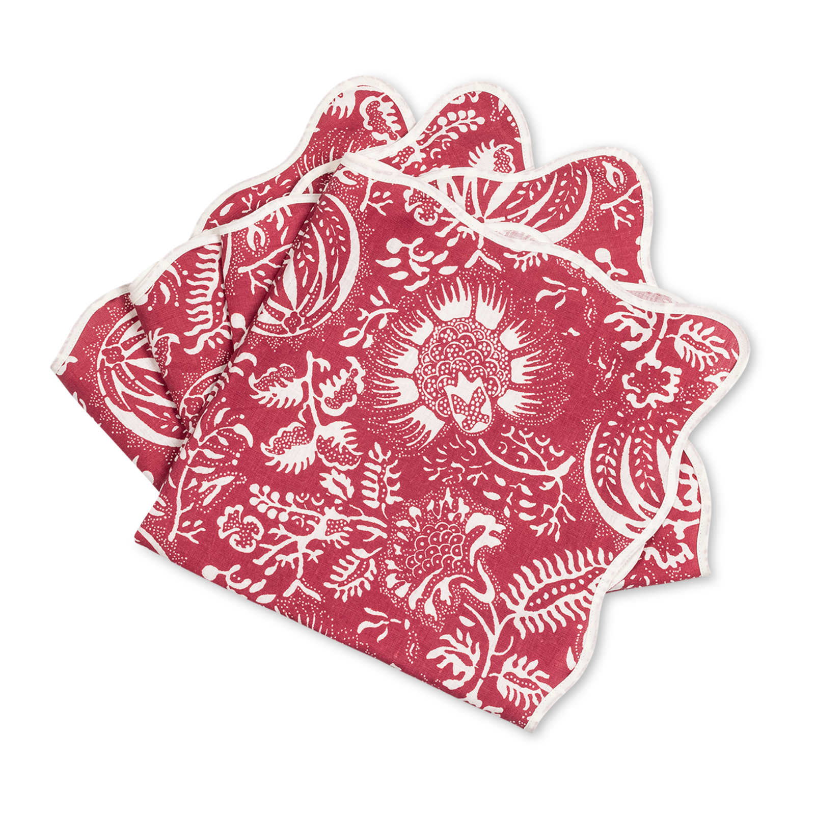 Silo Image of Matouk Granada Table Napkin in Scarlet Color