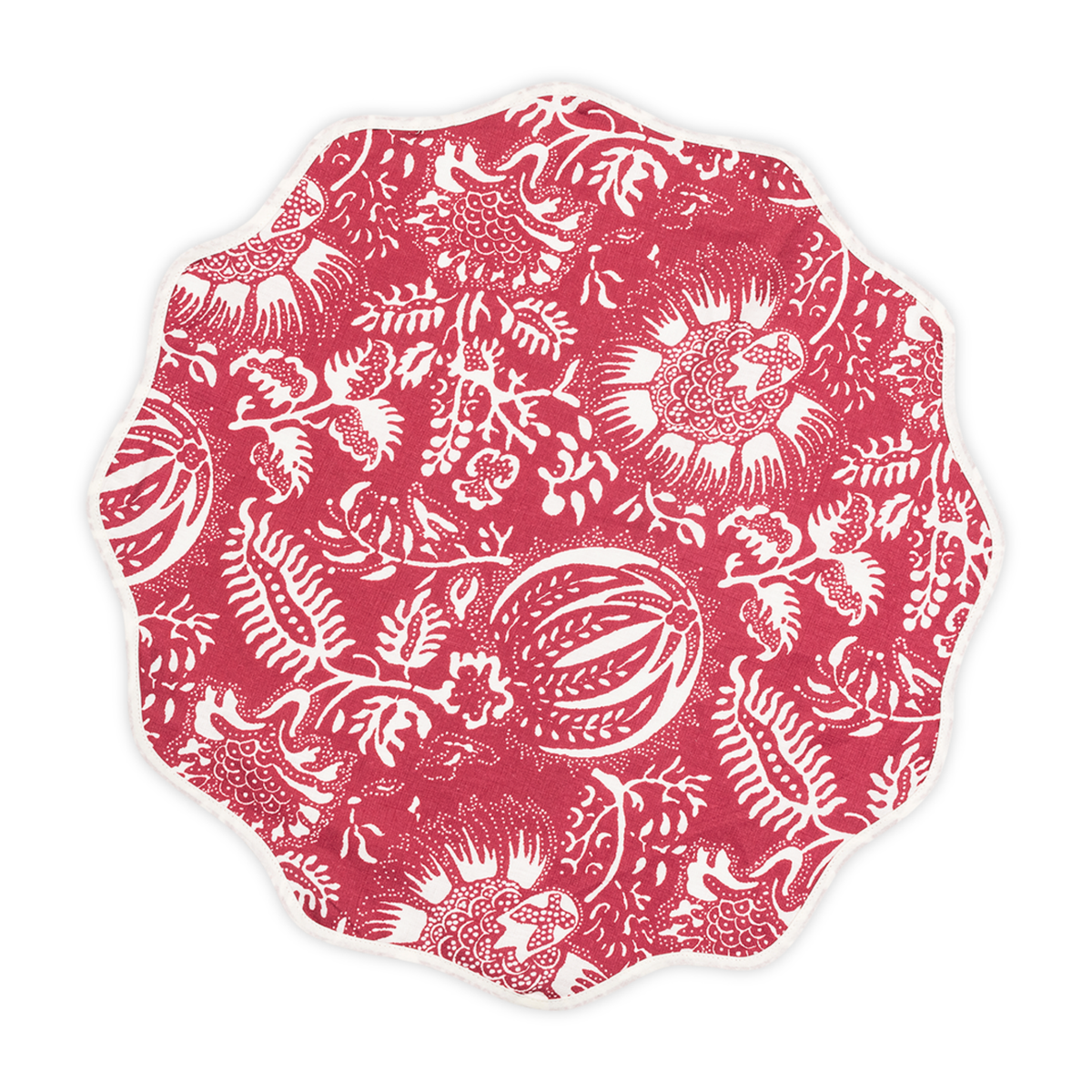 Silo Image of Matouk Granada Table Round Placemat in Scarlet Color