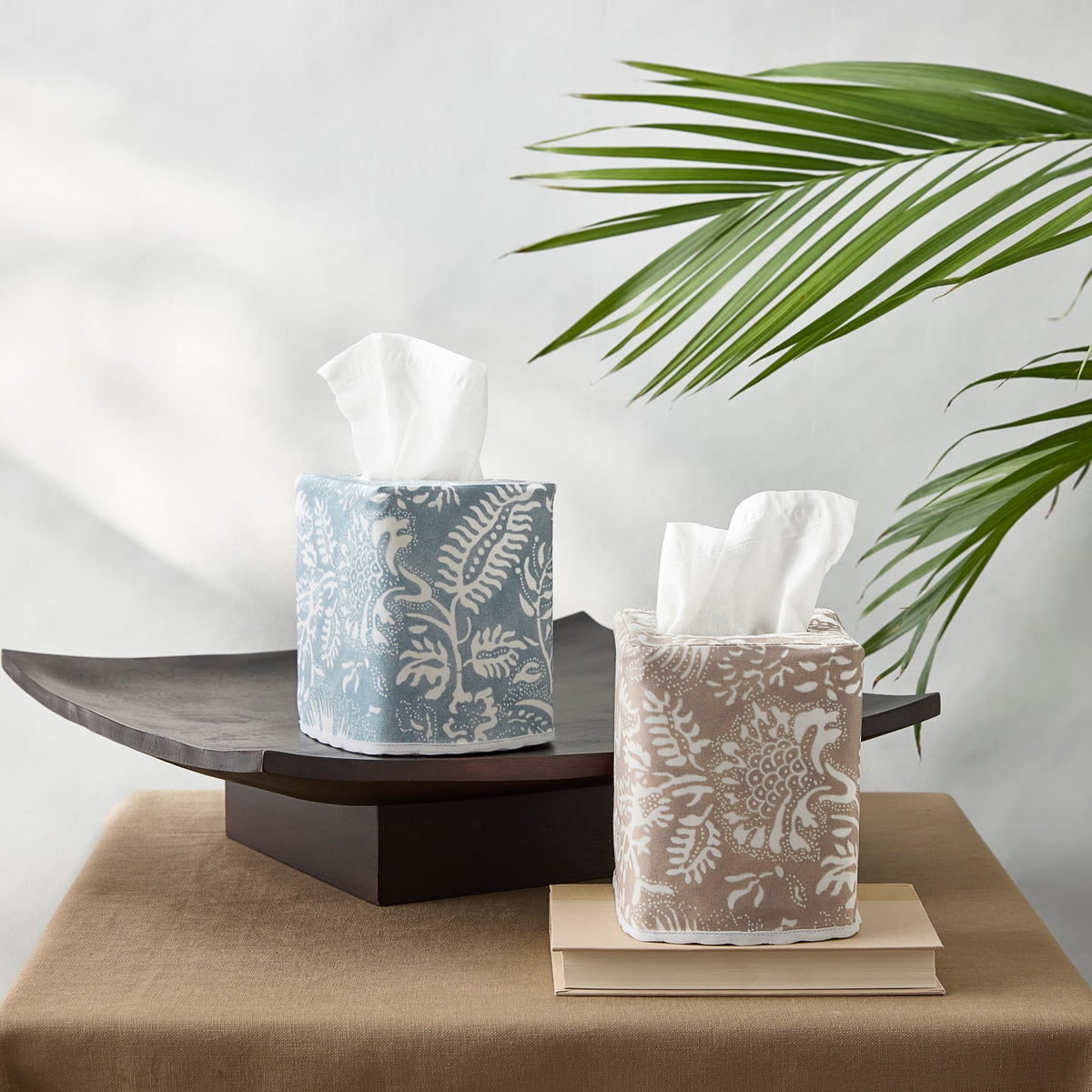 Lifestyle Image of Matouk Granada Tissue Box Cover