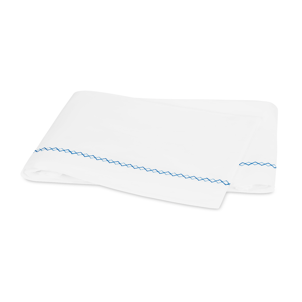 Flat Sheet of Matouk Hatch Bedding in Sky Color