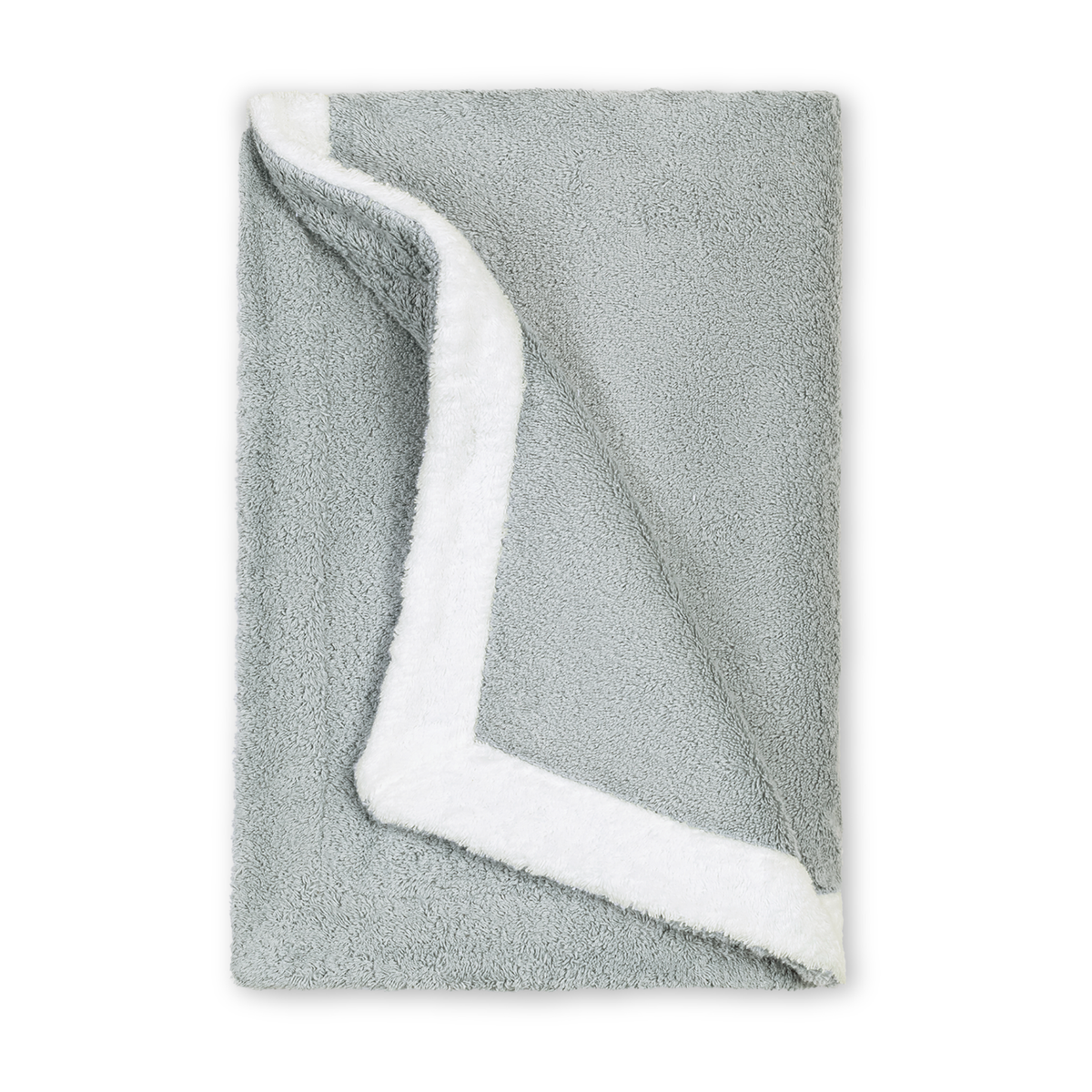 Folded Matouk Helios Beach Towels in Pool/White Color